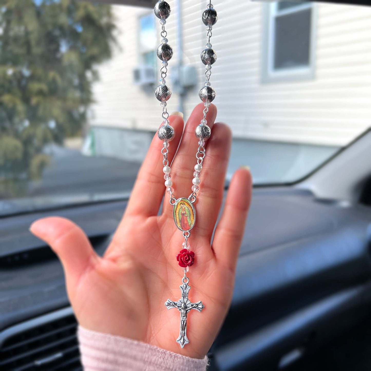 Virgin Mary Car Charm