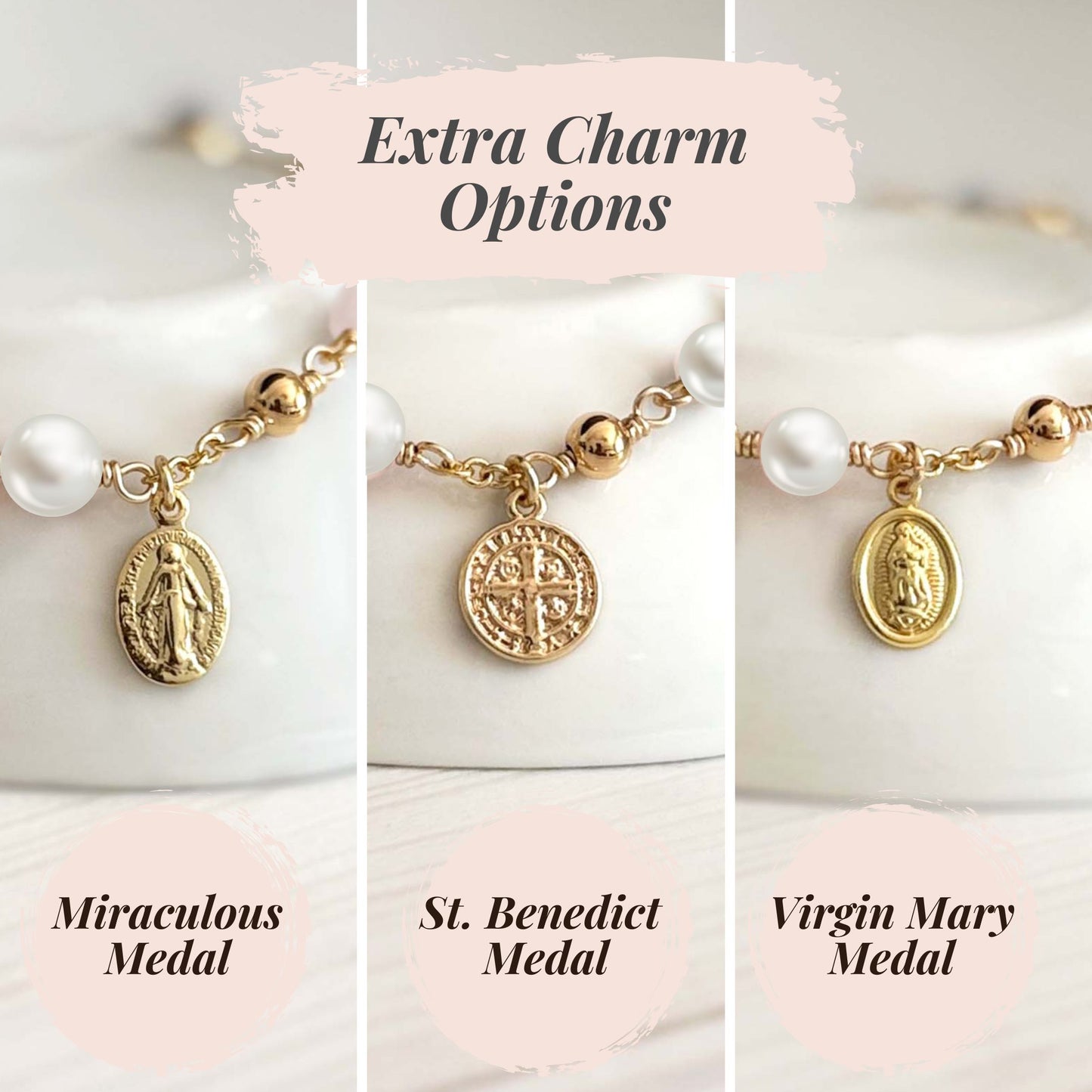 Red Swarovski Rosary Bracelet