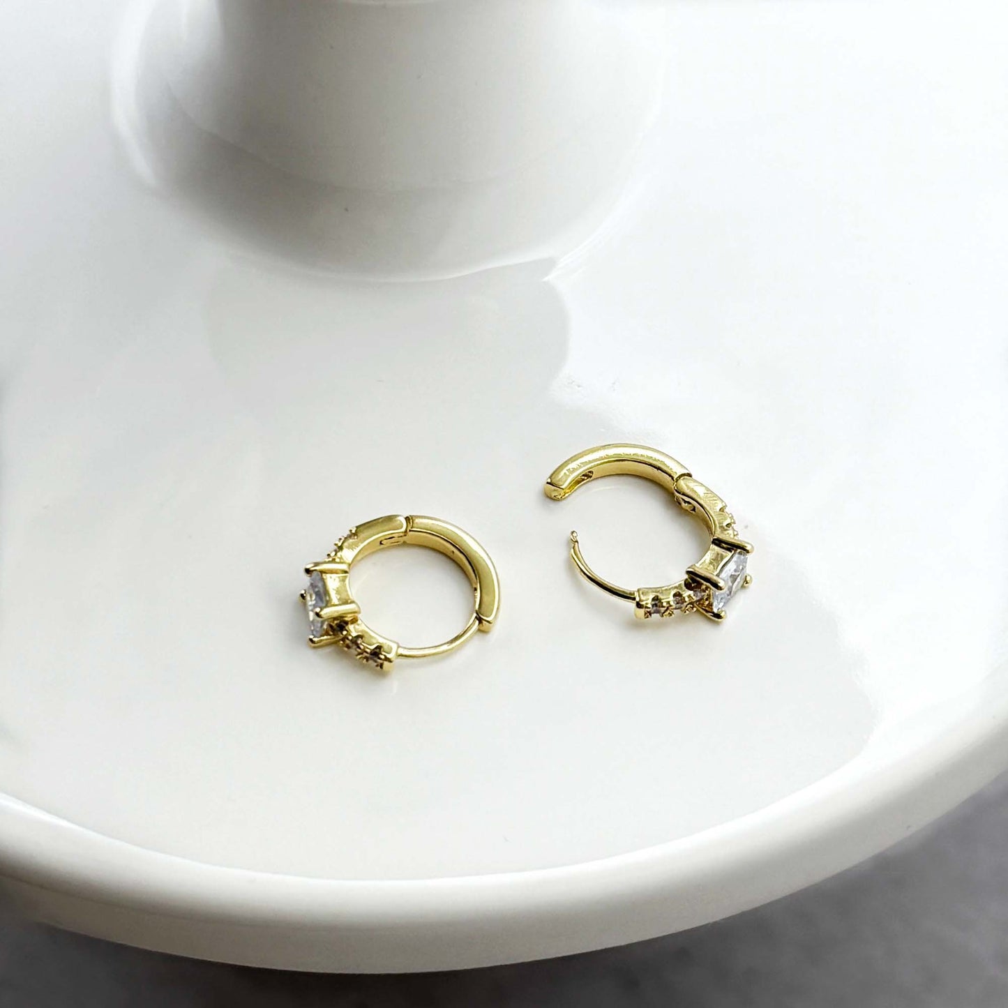 Gold Huggie Hoop Earrings