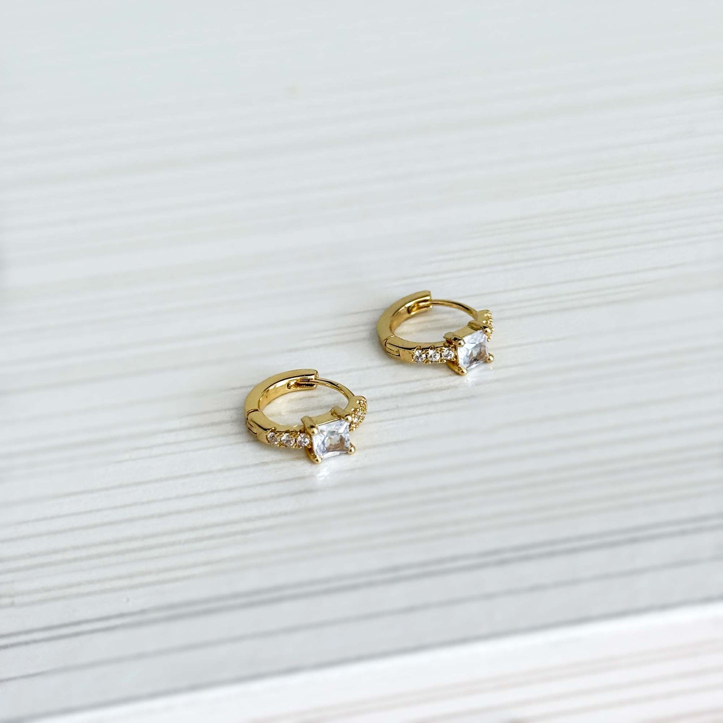 Gold Huggie Hoop Earrings