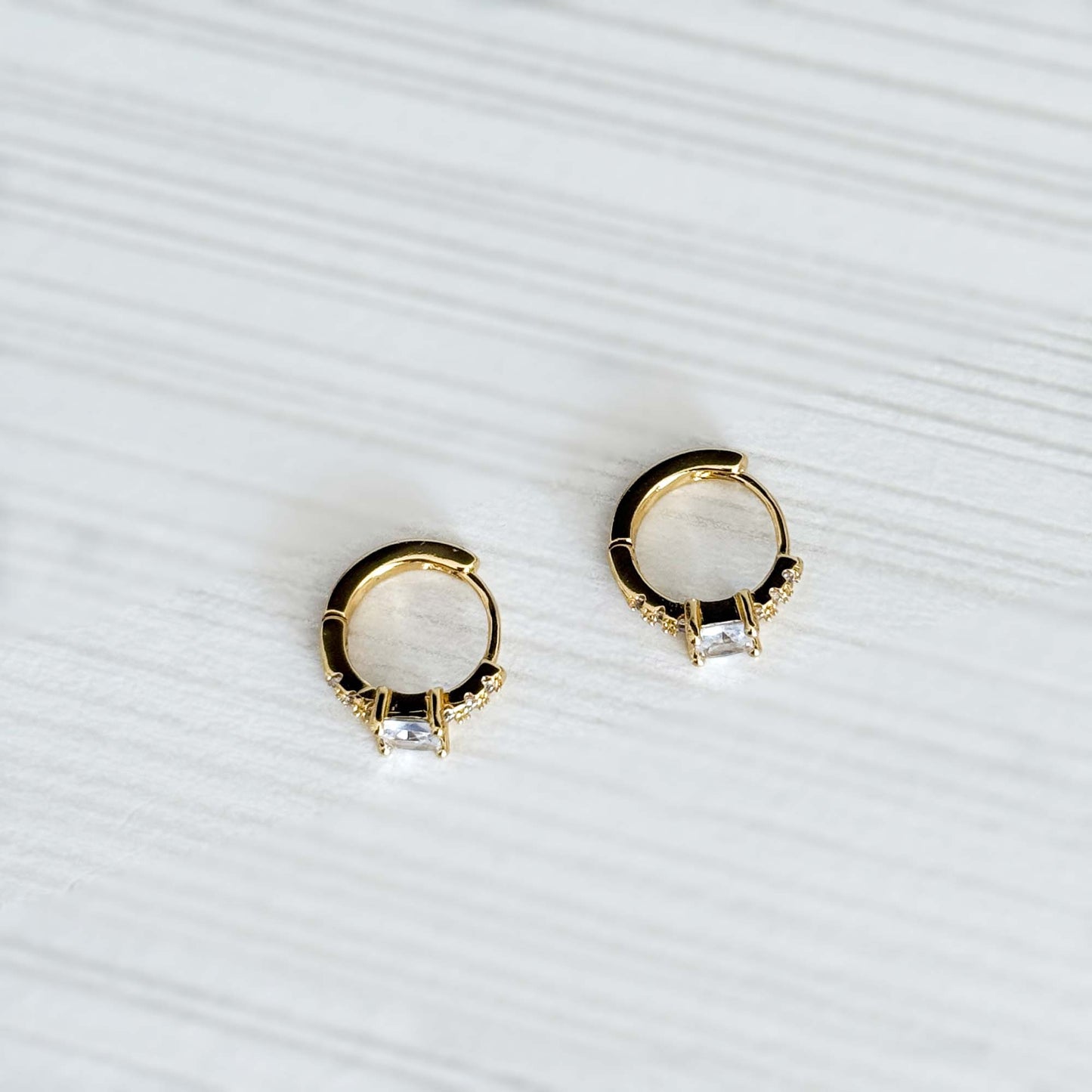 Gold Huggie Hoop Earrings