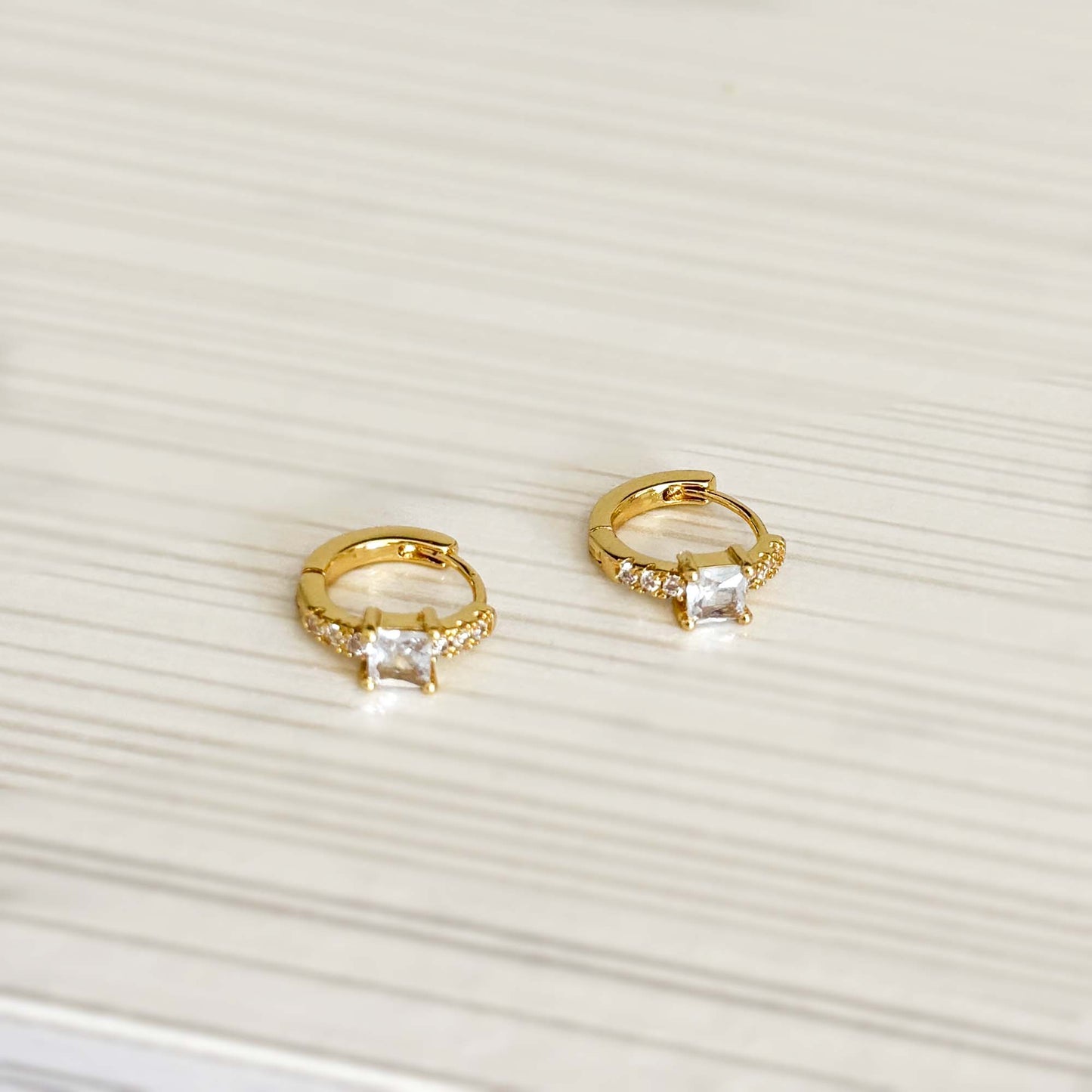Gold Huggie Hoop Earrings