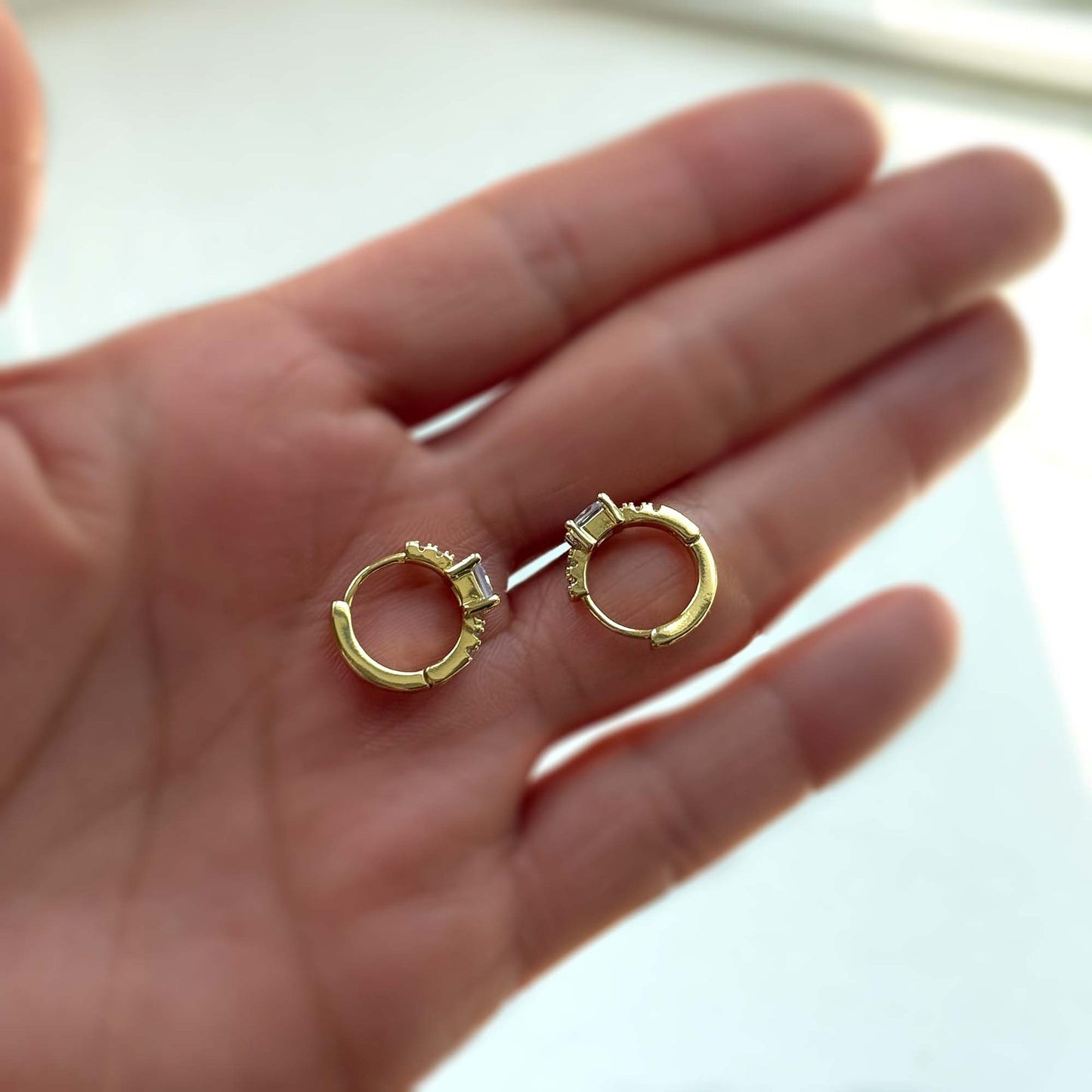 Gold Huggie Hoop Earrings