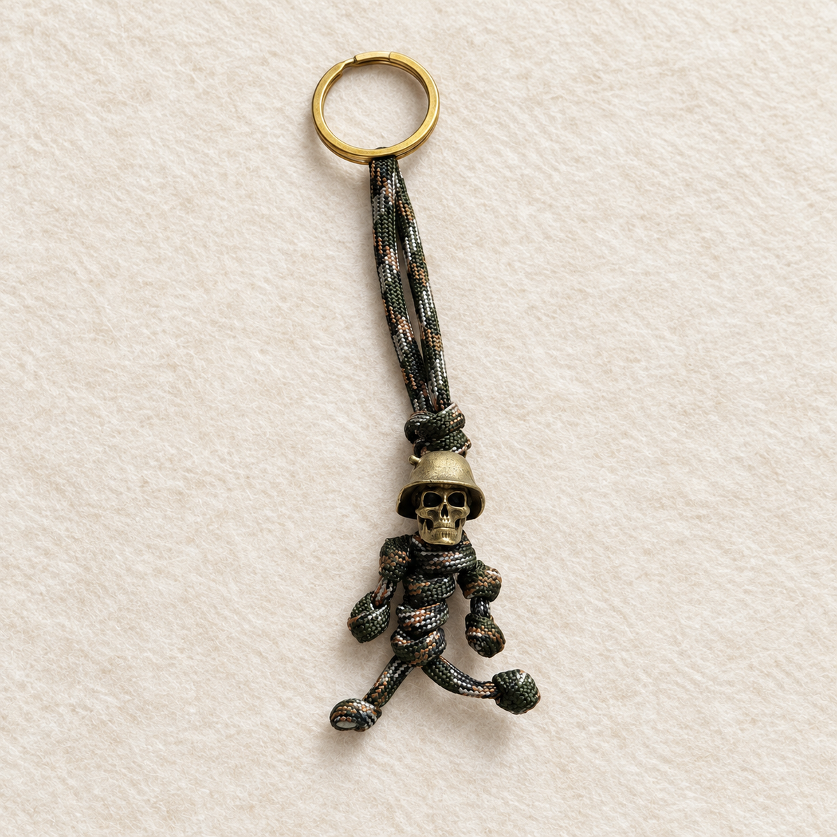 Skeleton Soldier Paracord Keychain
