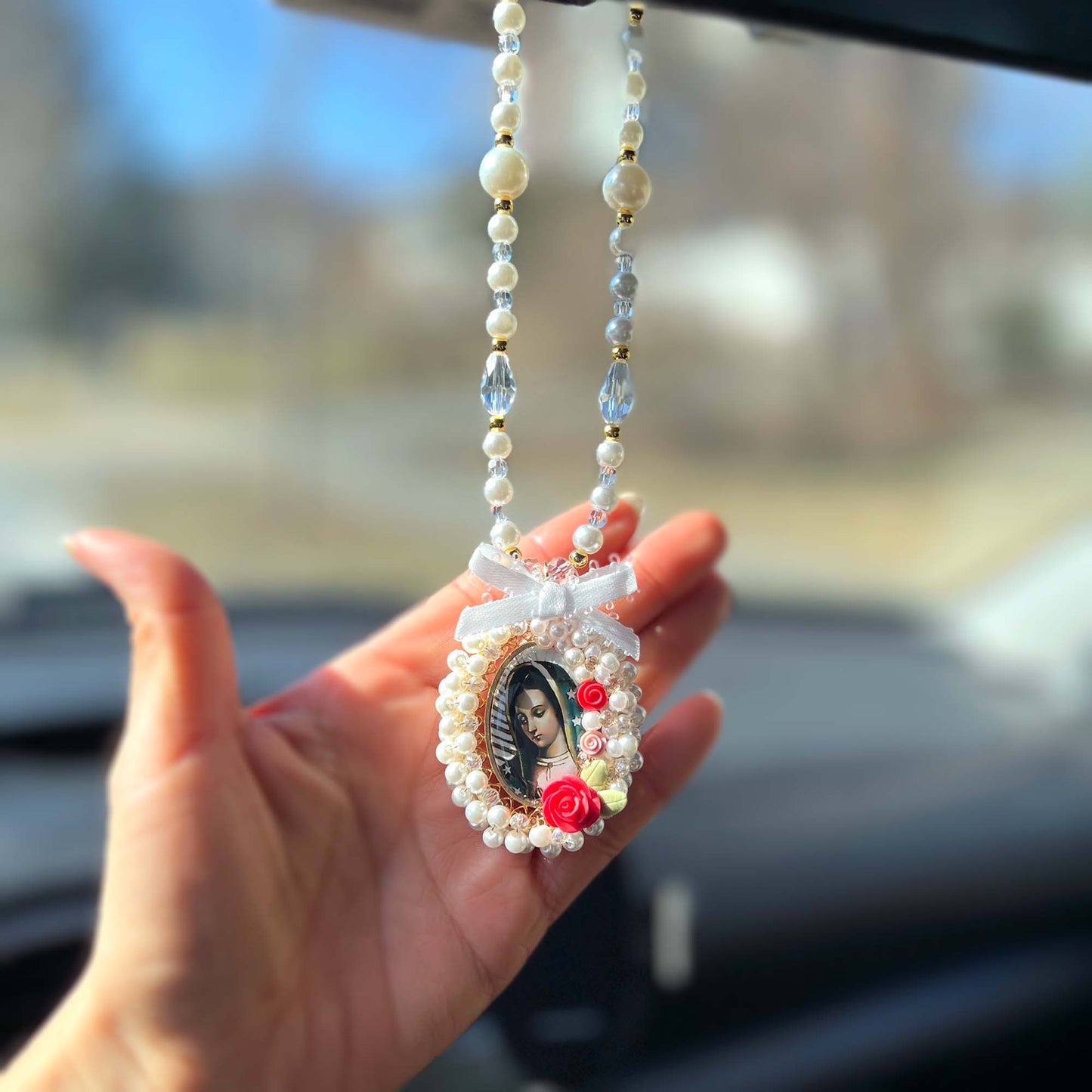 Virgin Mary Car Charm
