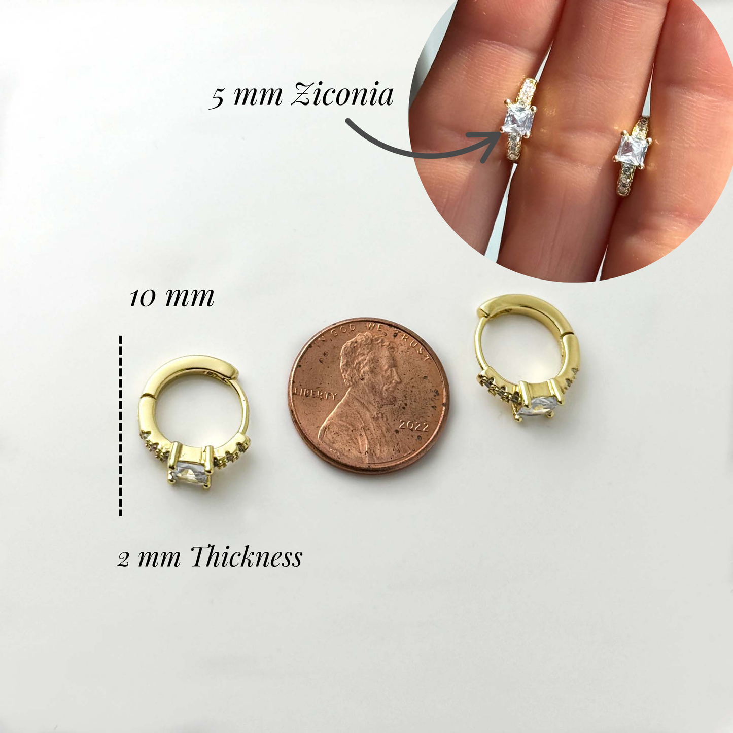 Gold Huggie Hoop Earrings