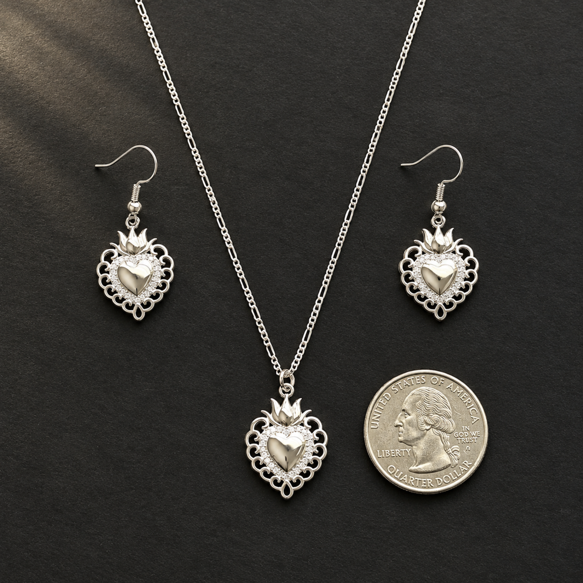 Sacred Heart Silver Set