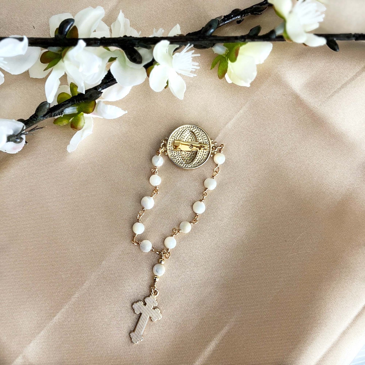 Baby Rosary Brooch