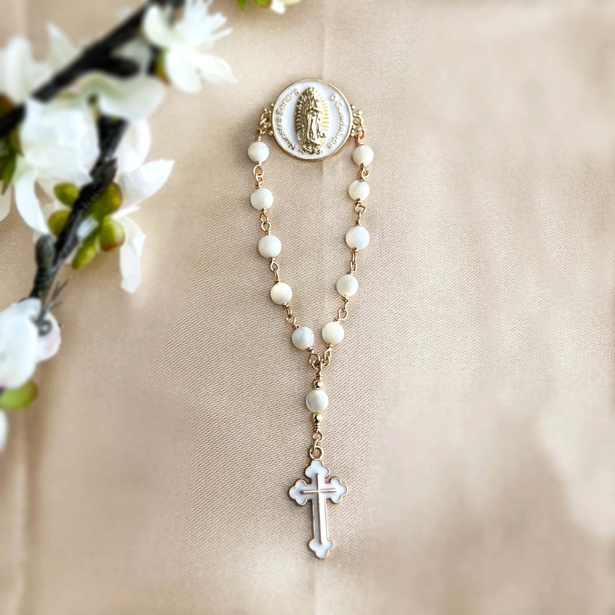 Baby Rosary Brooch