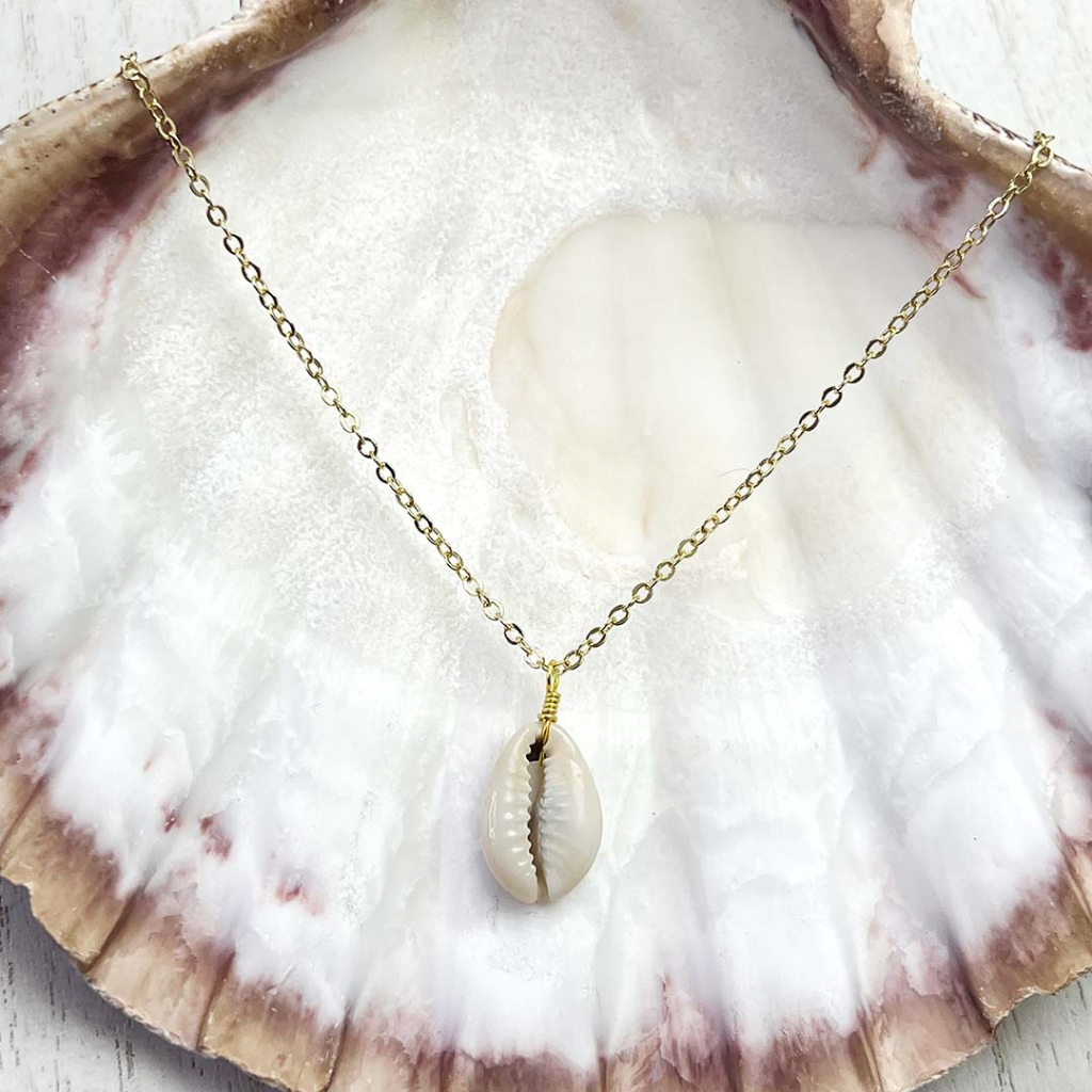 Cowrie Shell Gold Necklace