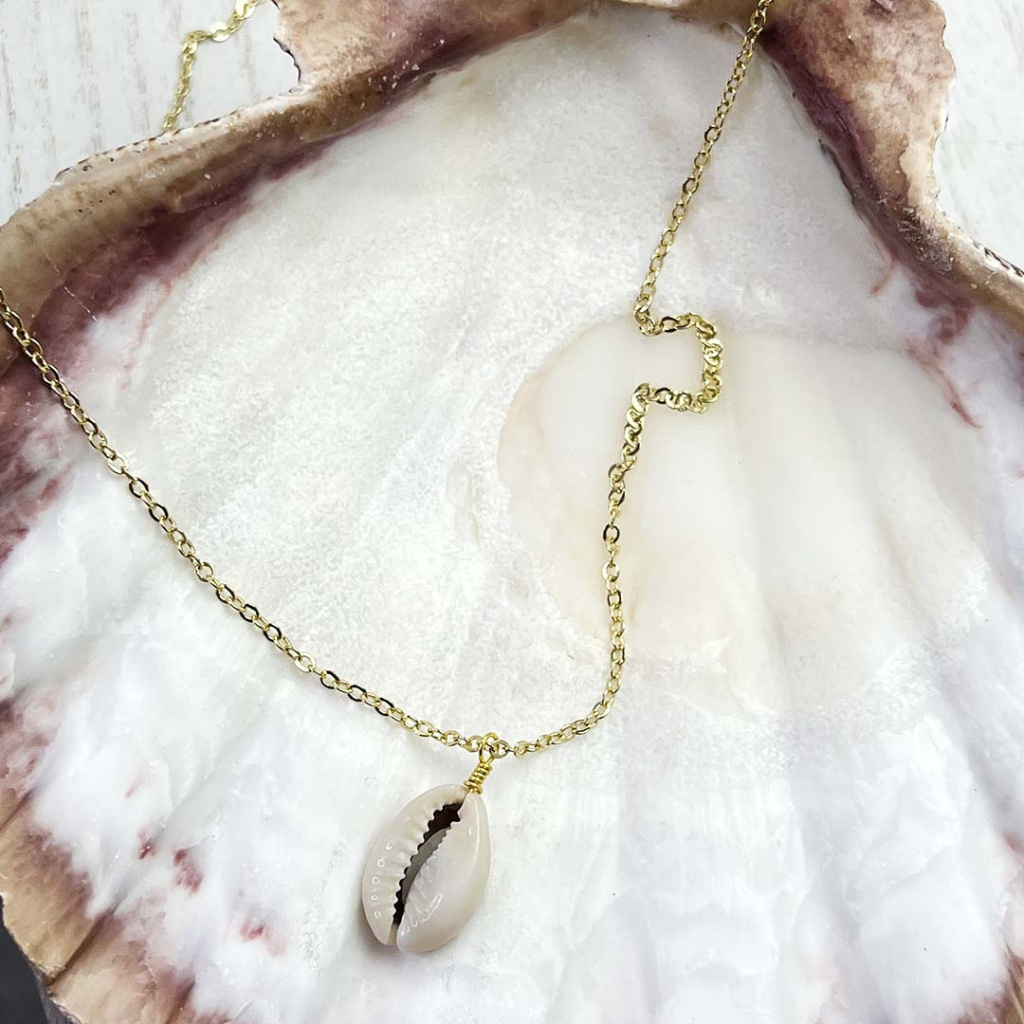 Cowrie Shell Gold Necklace