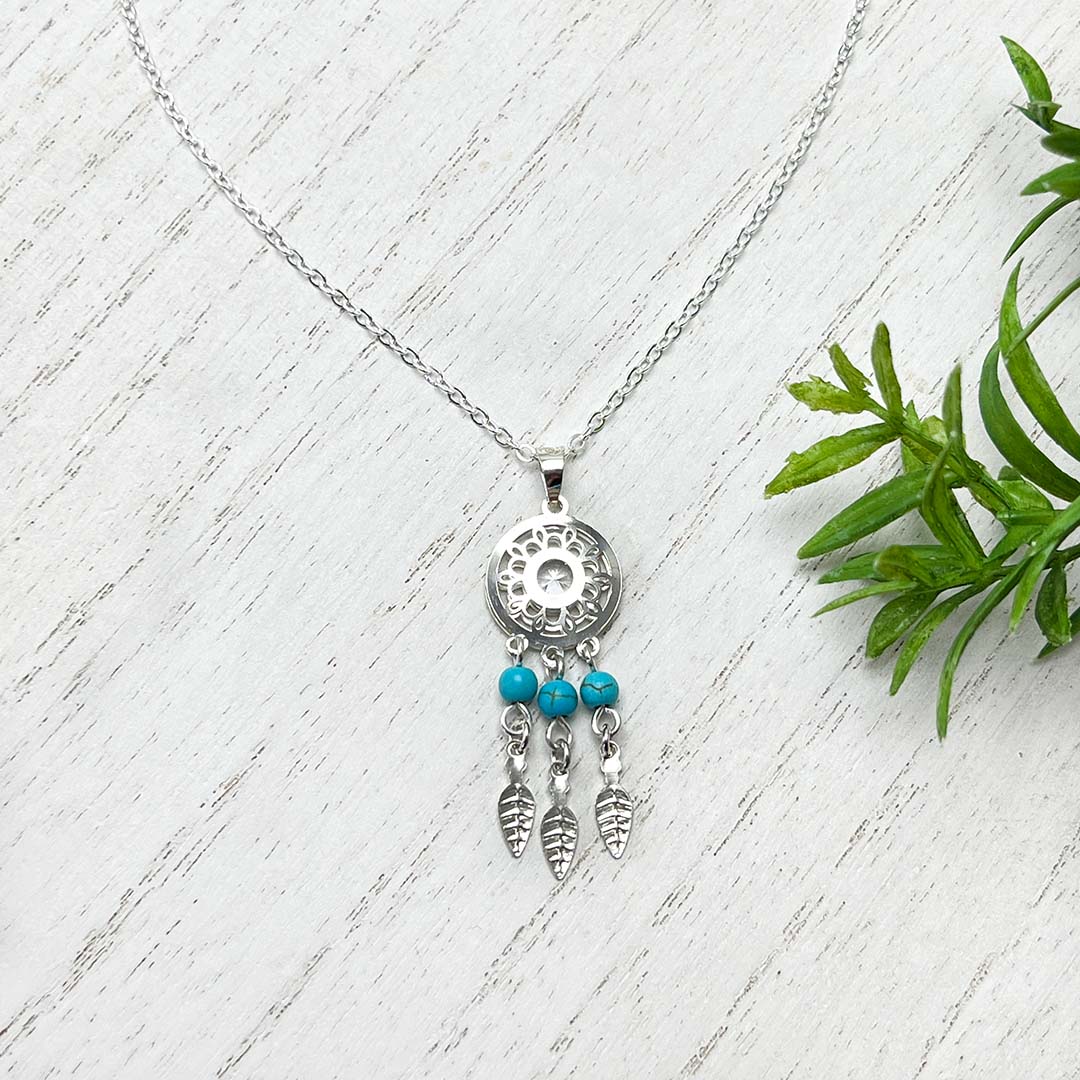 Silver bohemian pendant women's