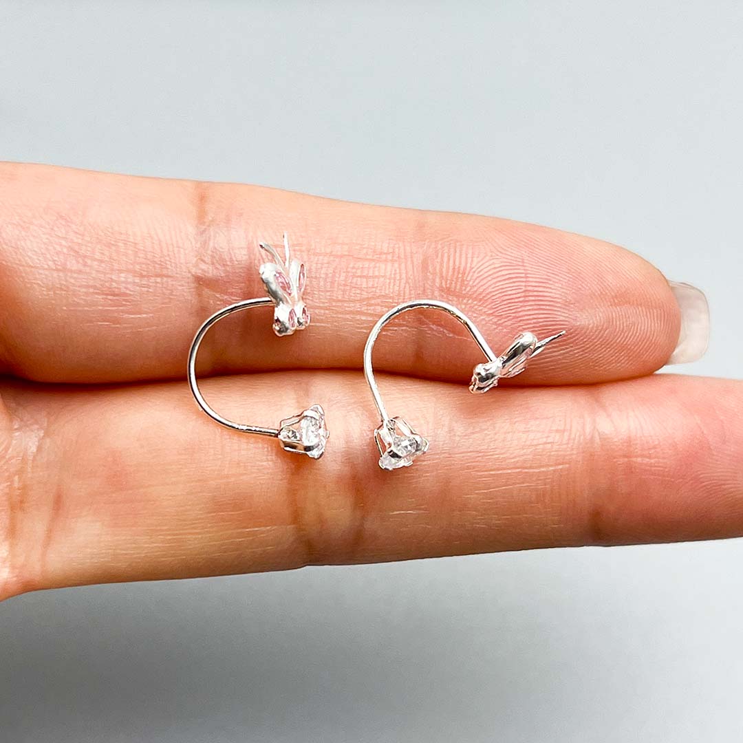 Pink Butterfly Earrings
