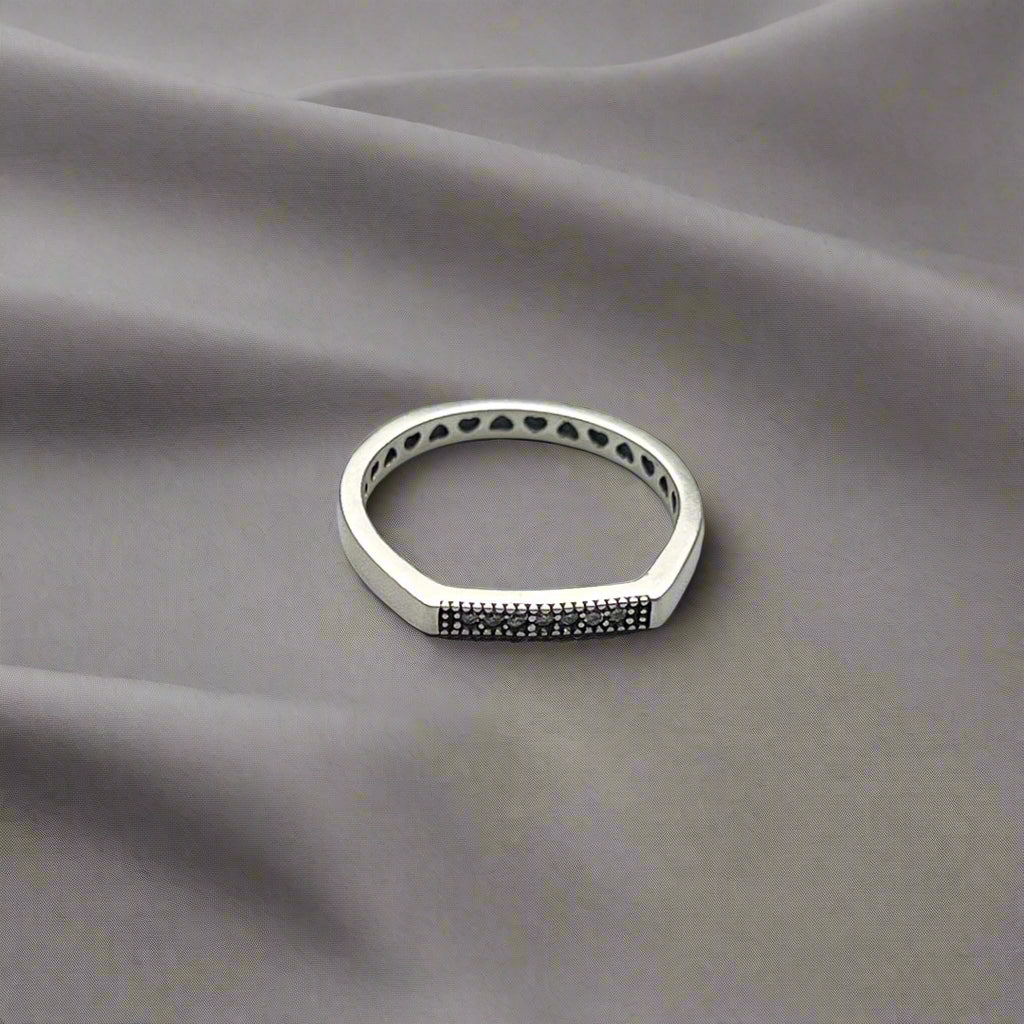 Stackable silver ring