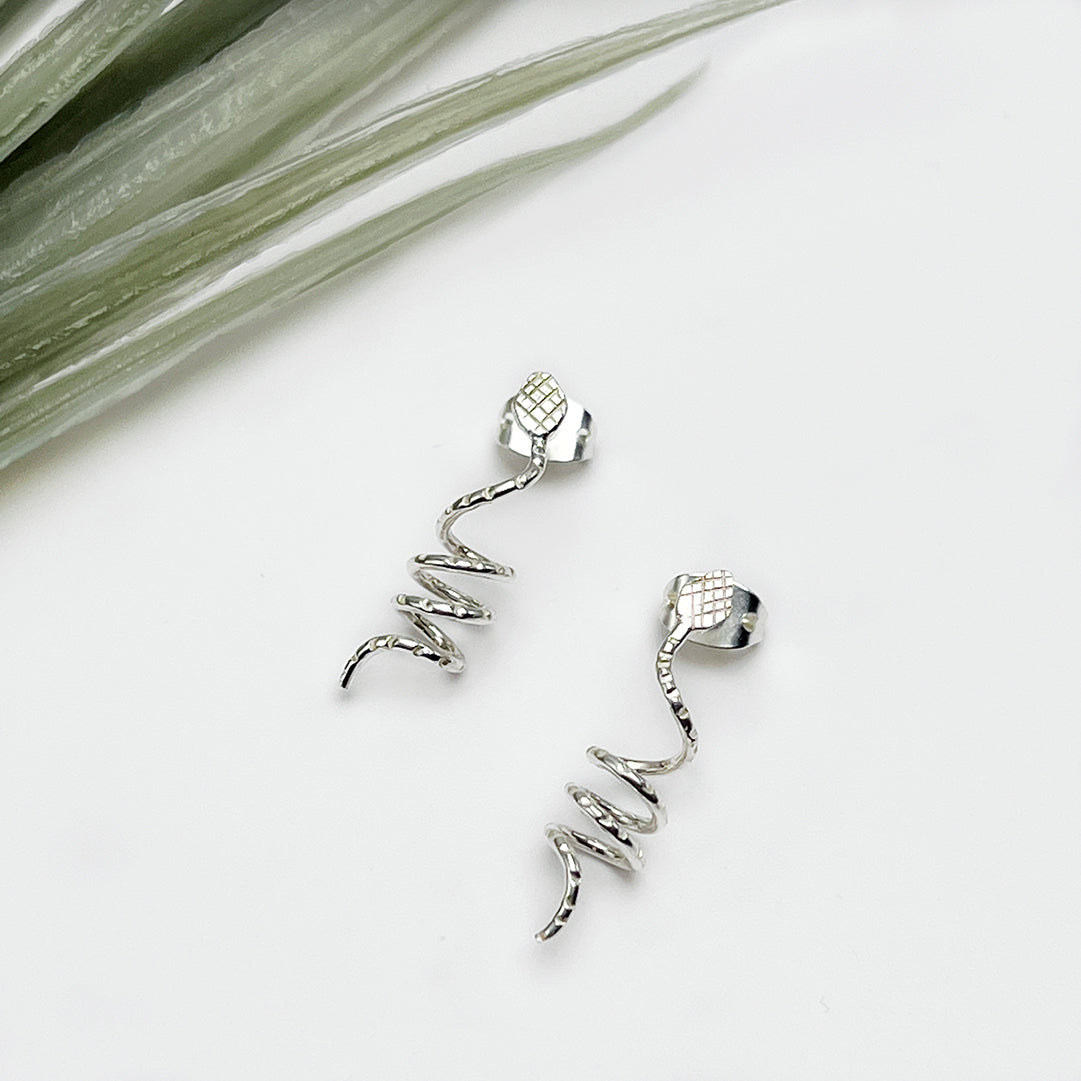 Snake Silver Earrings