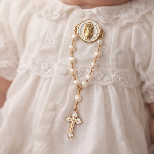 Baby Rosary Brooch