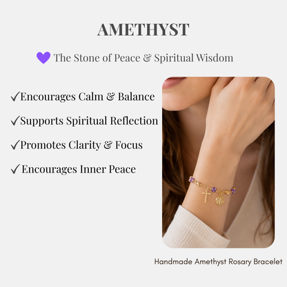 Amethyst Rosary Bracelet