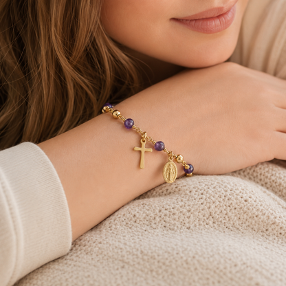 Amethyst Rosary Bracelet