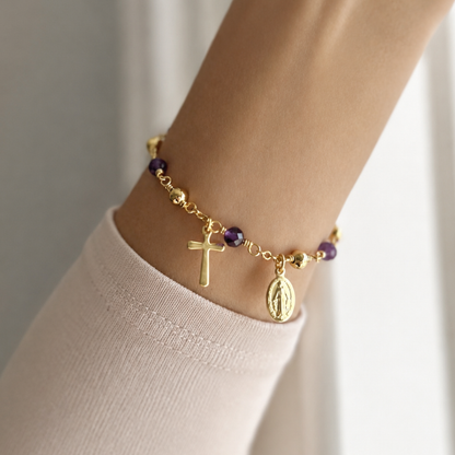 Amethyst Rosary Bracelet