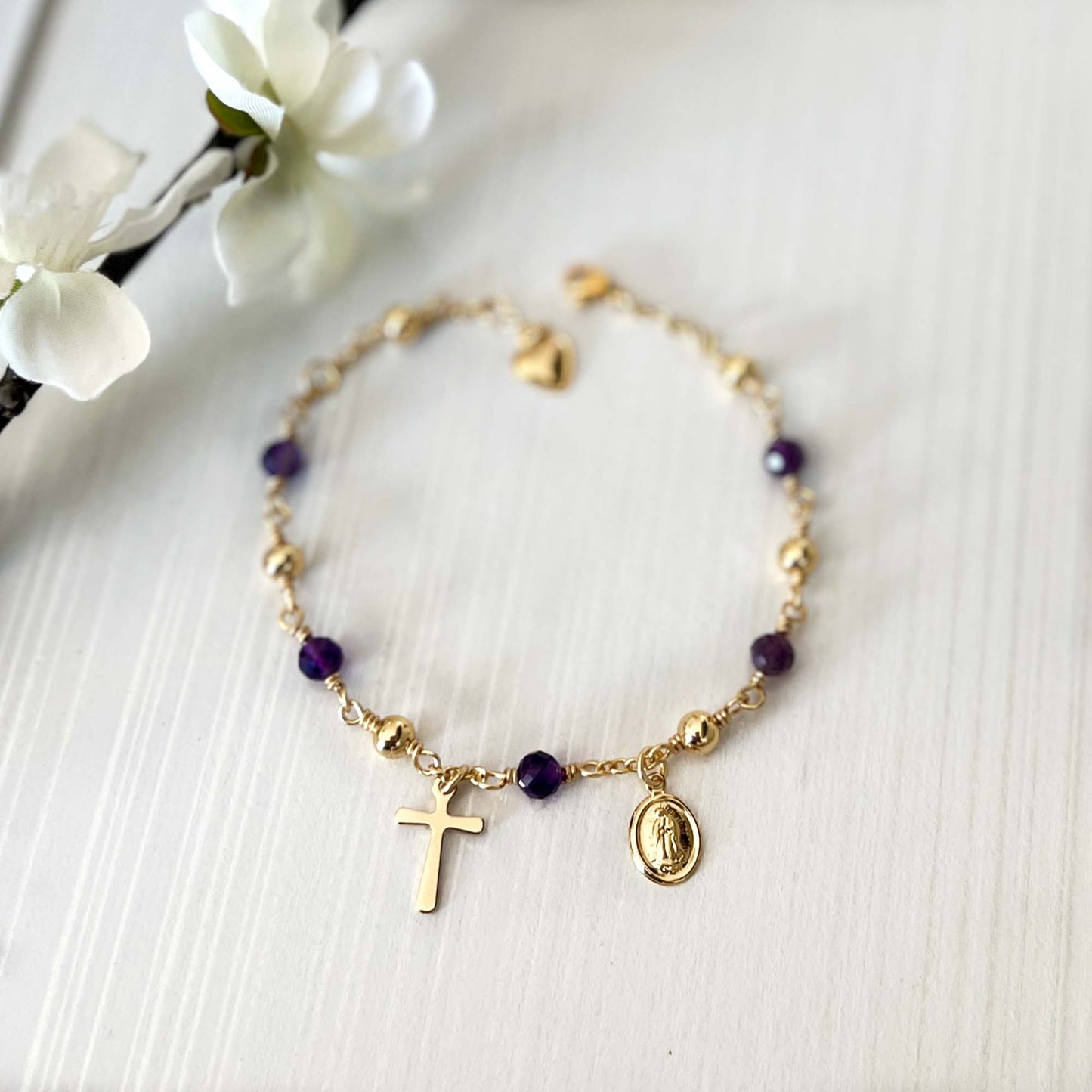 Amethyst Rosary Bracelet