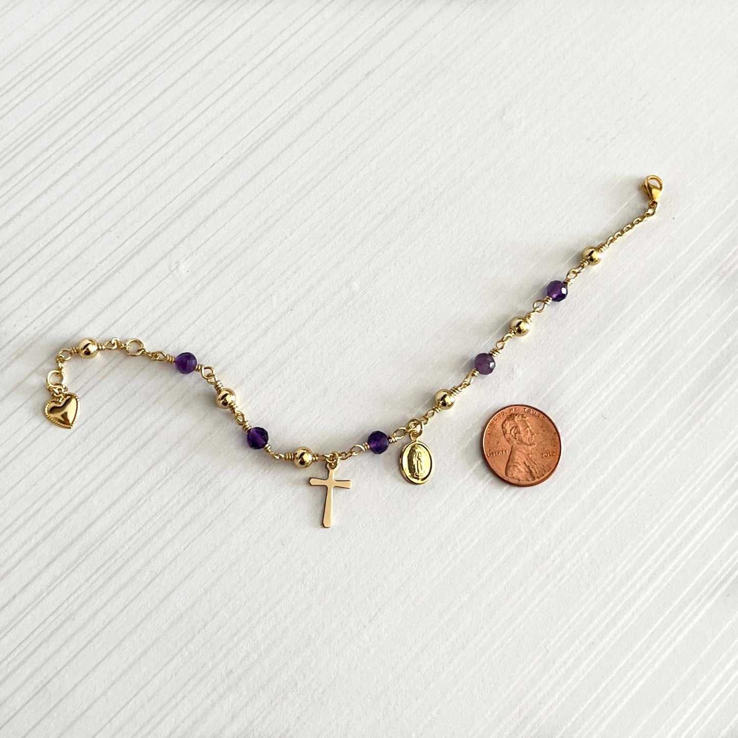 Amethyst Rosary Bracelet