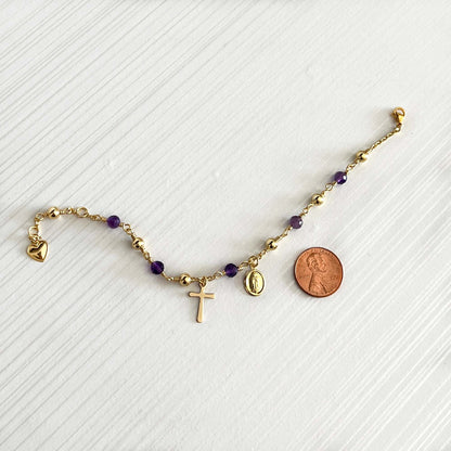 Amethyst Rosary Bracelet