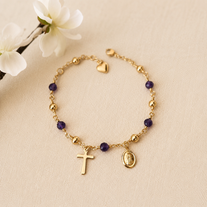 Amethyst Rosary Bracelet