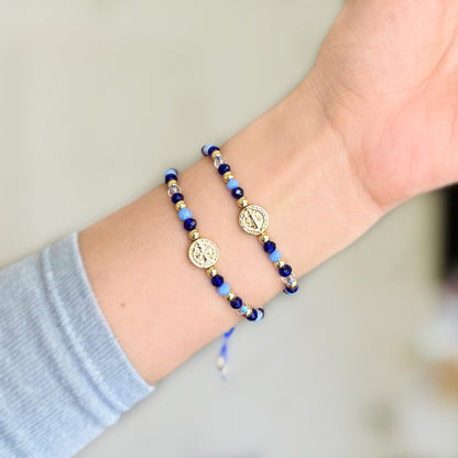 Saint Benedict Blue Bracelet