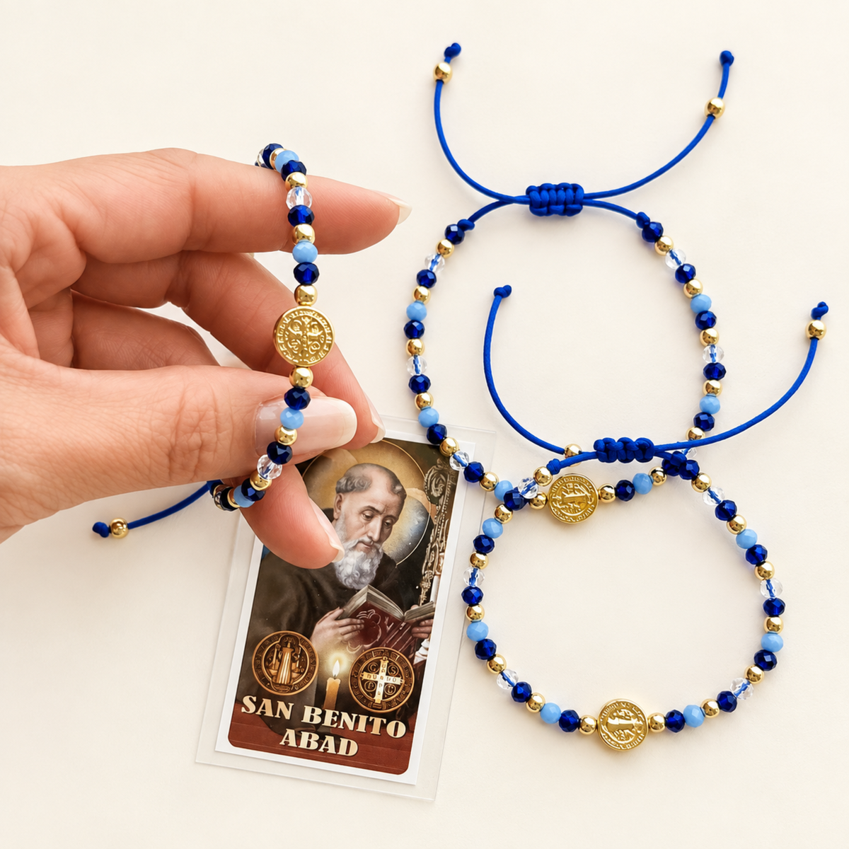 Saint Benedict Blue Bracelet