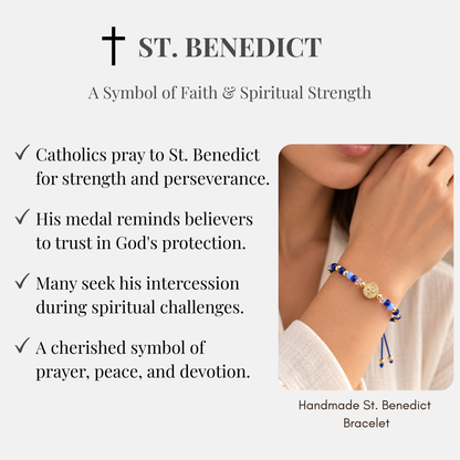 Saint Benedict Blue Bracelet