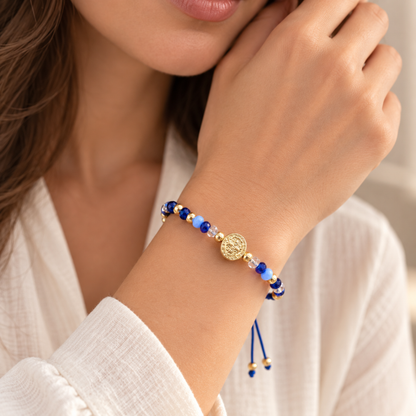 Saint Benedict Blue Bracelet