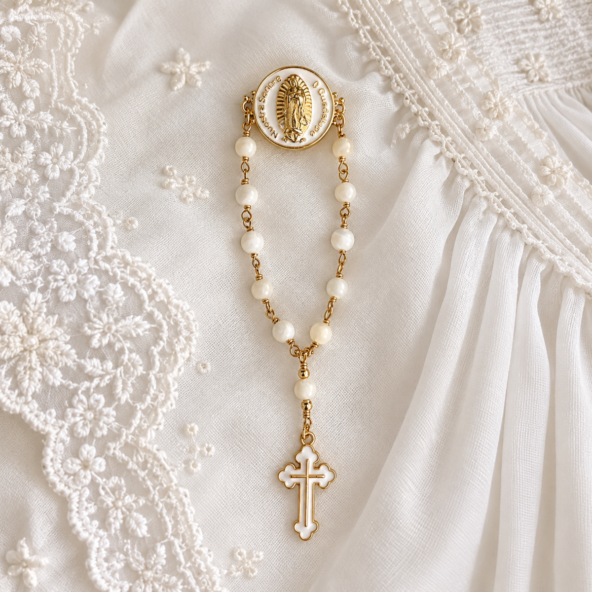 Baby Rosary Brooch