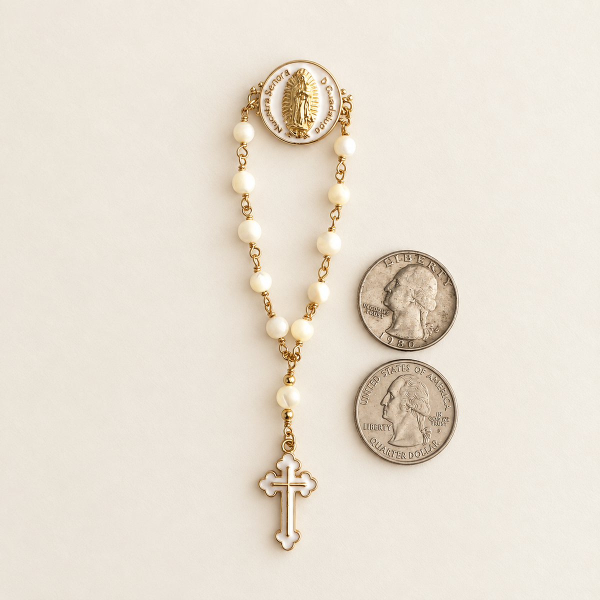 Baby Rosary Brooch