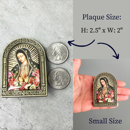 Virgin Mary Metal Plaque