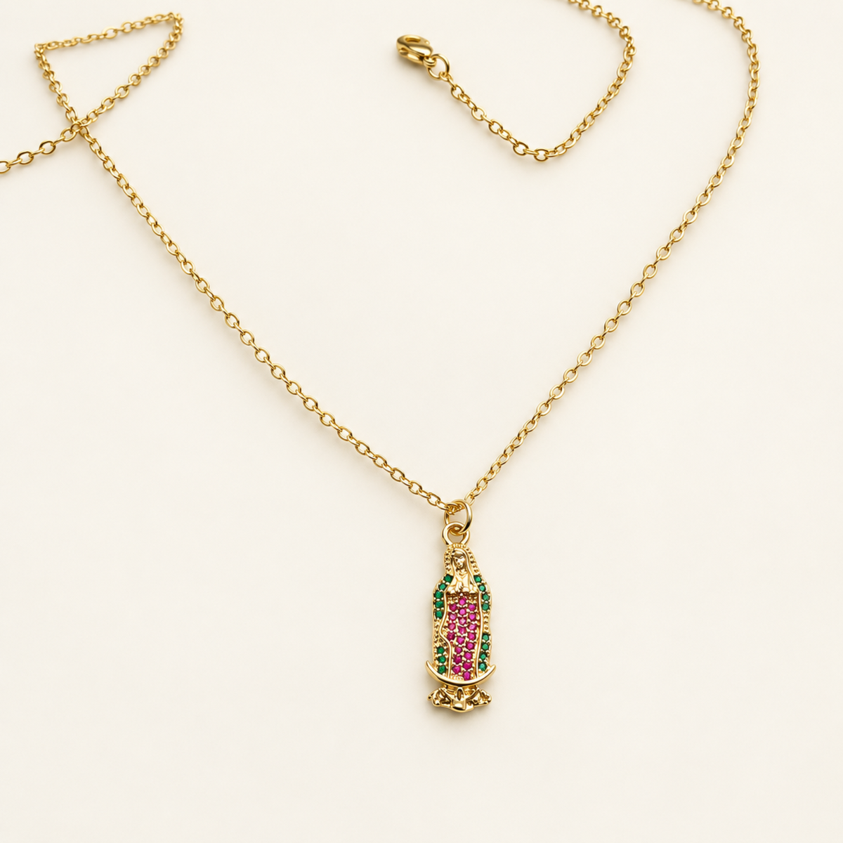Our Lady of Guadalupe Gold Necklace