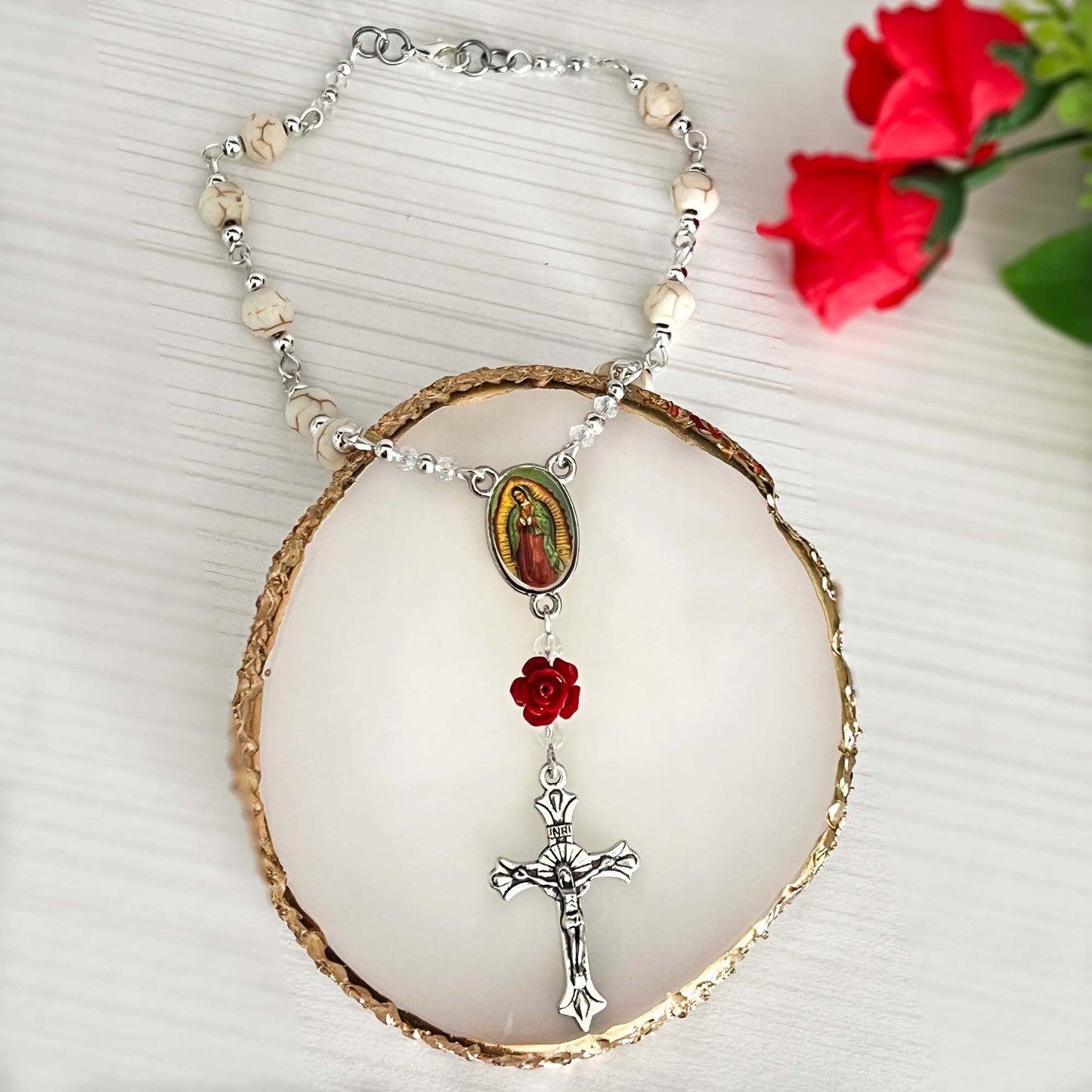Our Lady of Guadalupe Car Rear View Mirror Charm