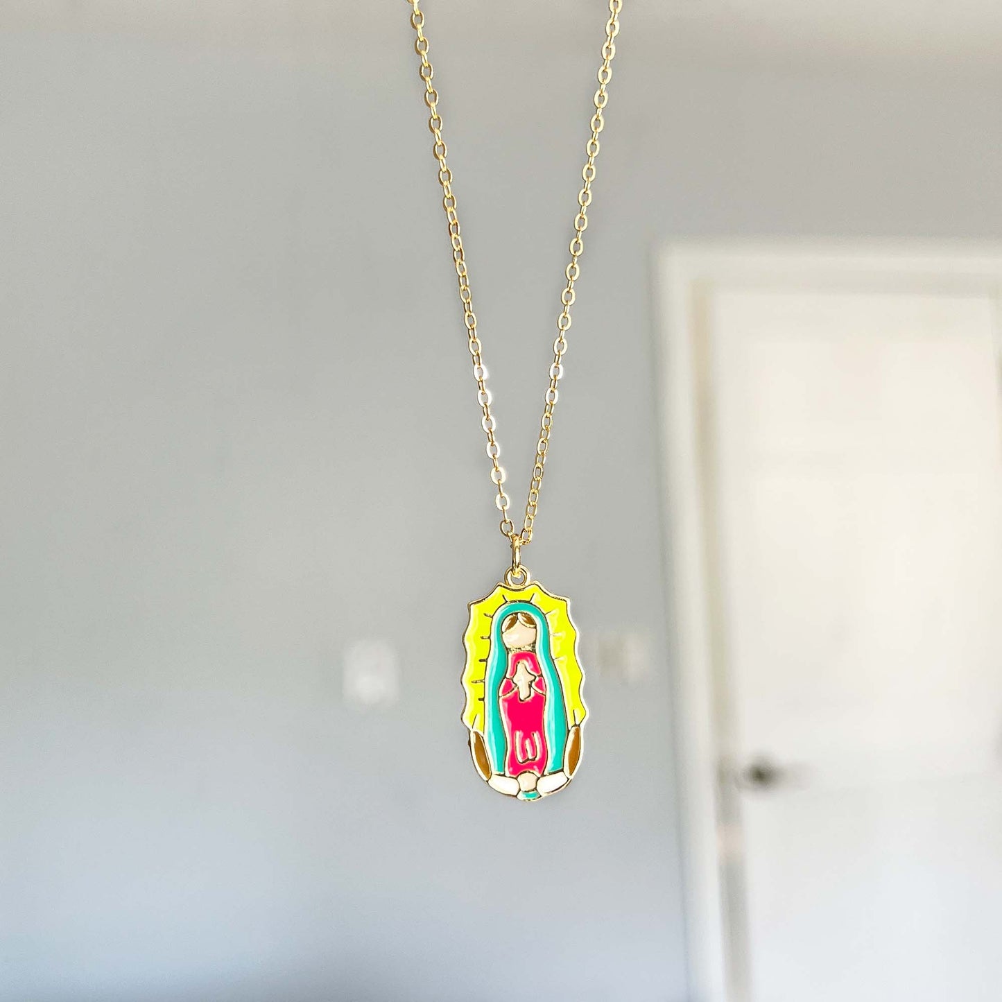 Little Virgin of Guadalupe Kids Necklace