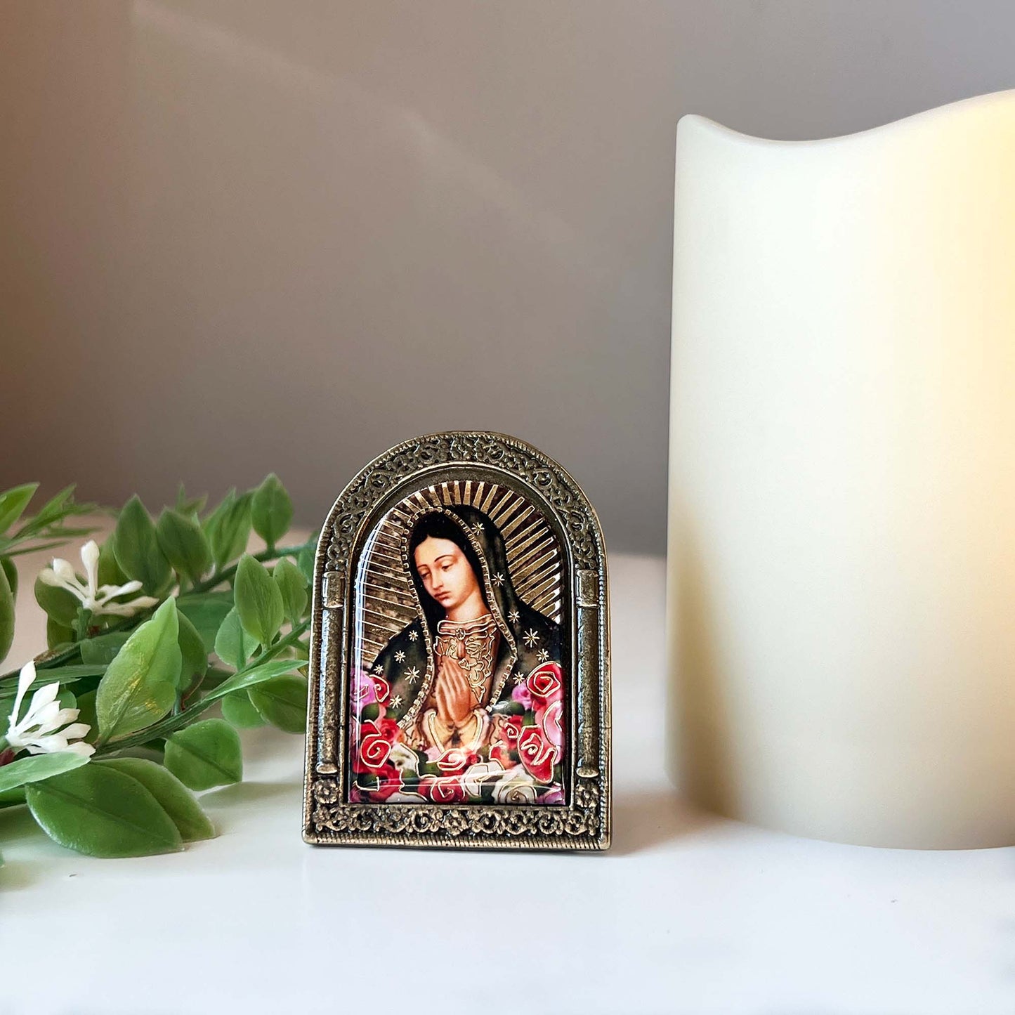 Virgin Mary Metal Plaque