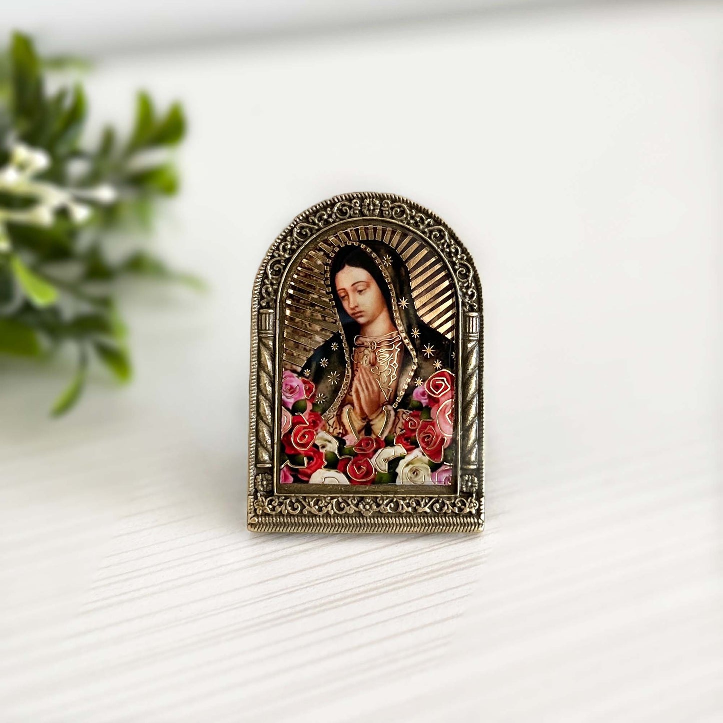 Virgin Mary Metal Plaque