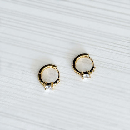 Gold Huggie Hoop Earrings