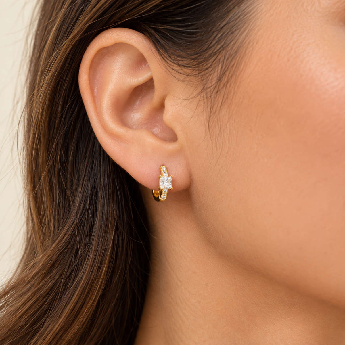 Gold Huggie Hoop Earrings