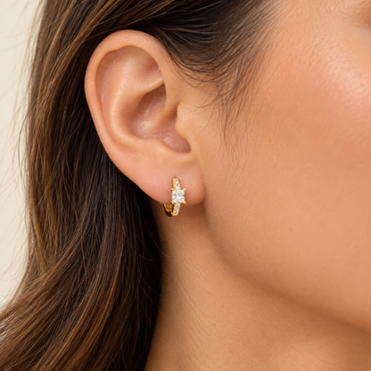 Gold Huggie Hoop Earrings