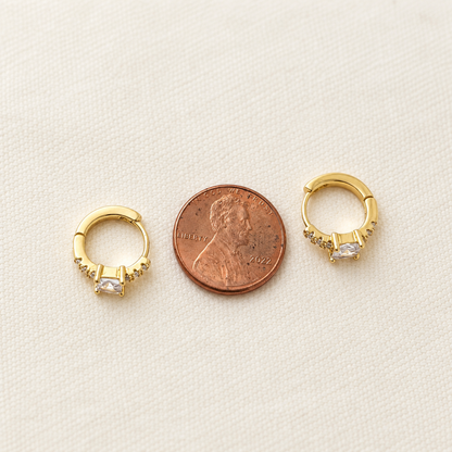 Gold Huggie Hoop Earrings
