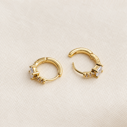 Gold Huggie Hoop Earrings