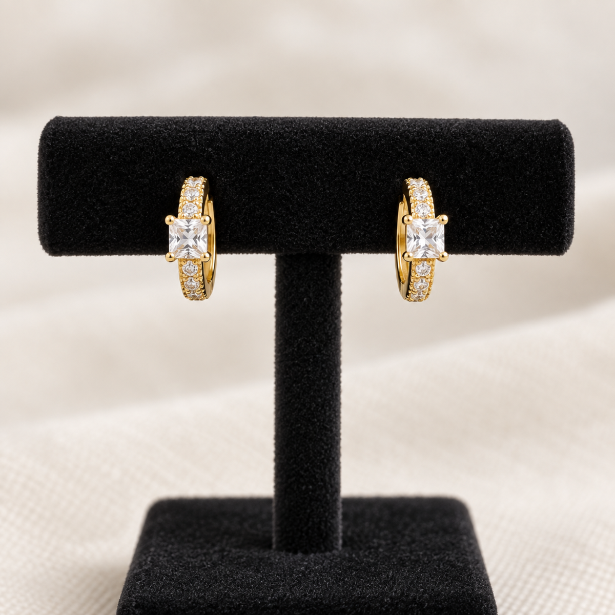 Gold Huggie Hoop Earrings