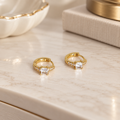 Gold Huggie Hoop Earrings
