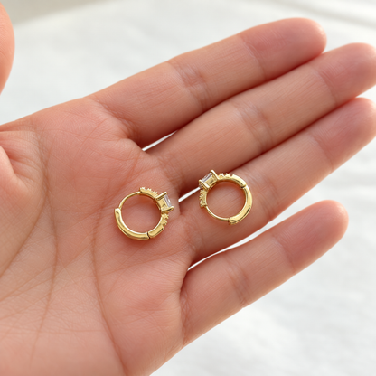 Gold Huggie Hoop Earrings