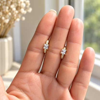 Gold Huggie Hoop Earrings