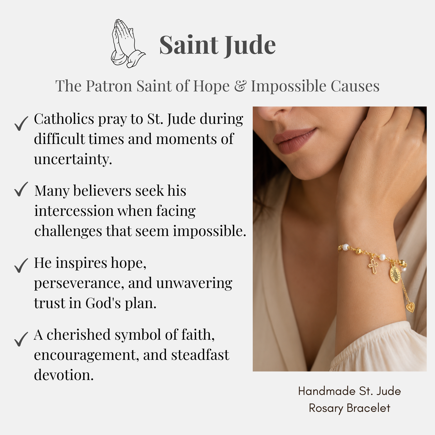 Saint Jude Rosary Bracelet