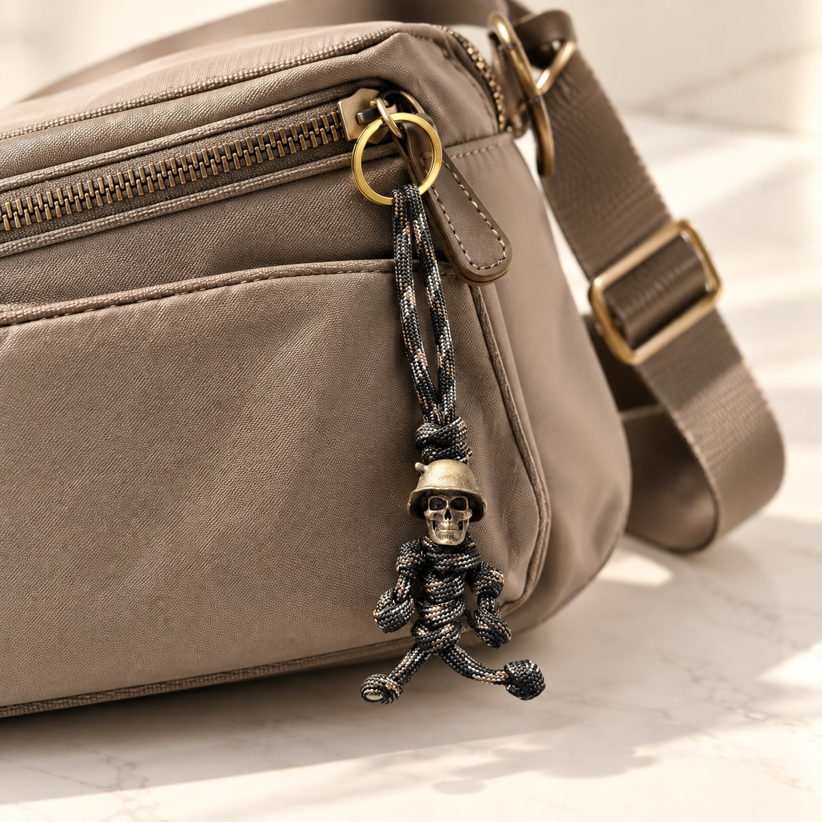 Skeleton Soldier Paracord Keychain